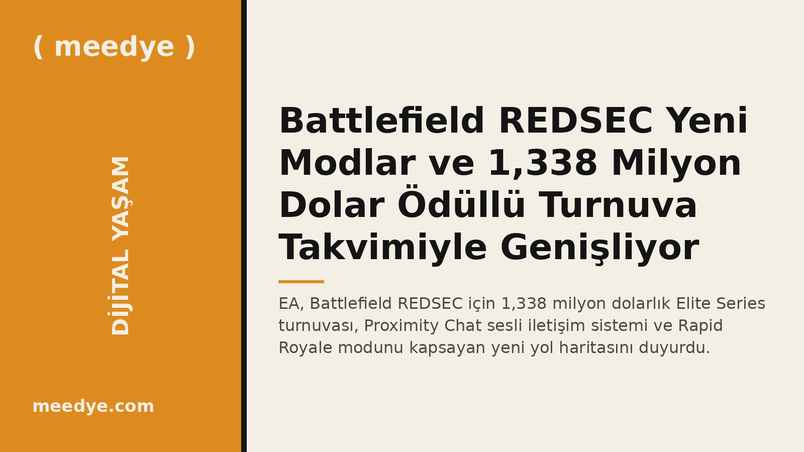 Battlefield REDSEC Yeni Modlar ve 1,338 Milyon Dolar Ödüllü Turnuva Takvimiyle Genişliyor — Meedye editoryal görseli