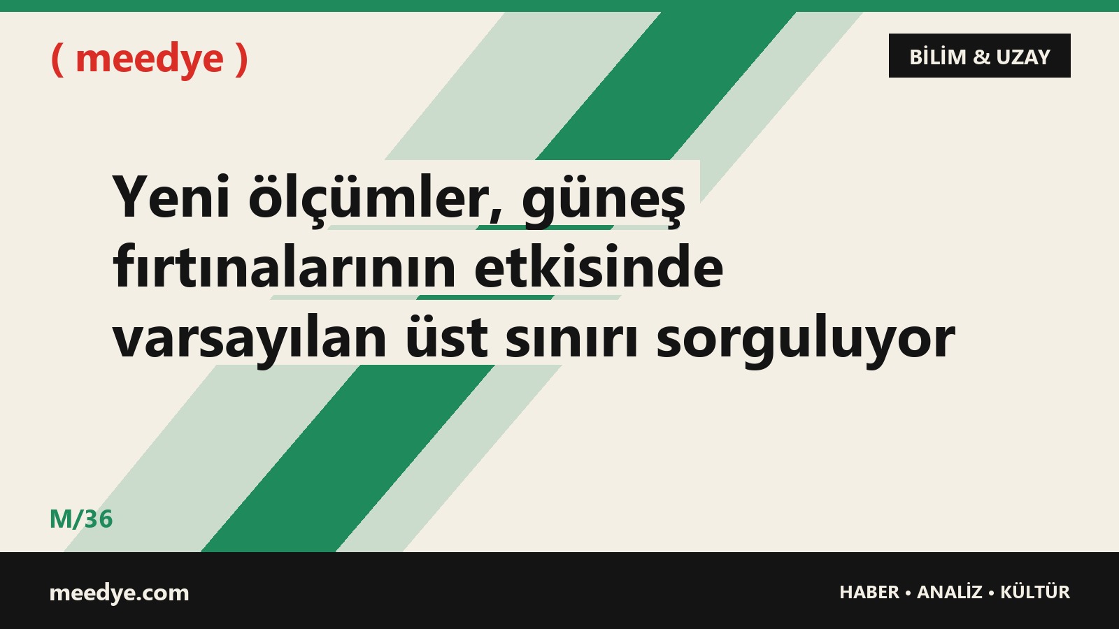 Yeni ölçümler, güneş fırtınalarının etkisinde varsayılan üst sınırı sorguluyor — Meedye editoryal görseli