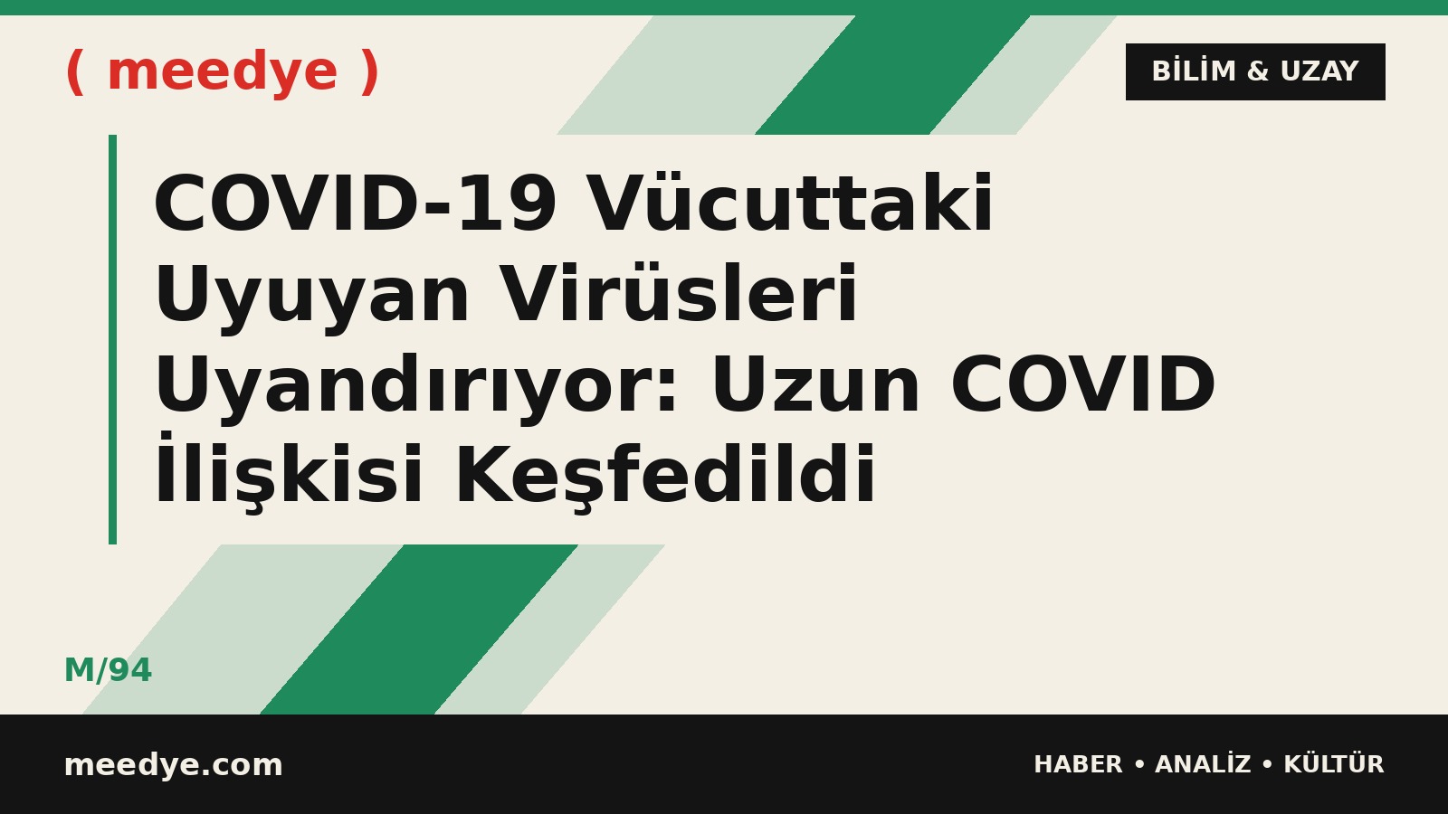 COVID-19 Vücuttaki Uyuyan Virüsleri Uyandırıyor: Uzun COVID İlişkisi Keşfedildi — Meedye editoryal görseli