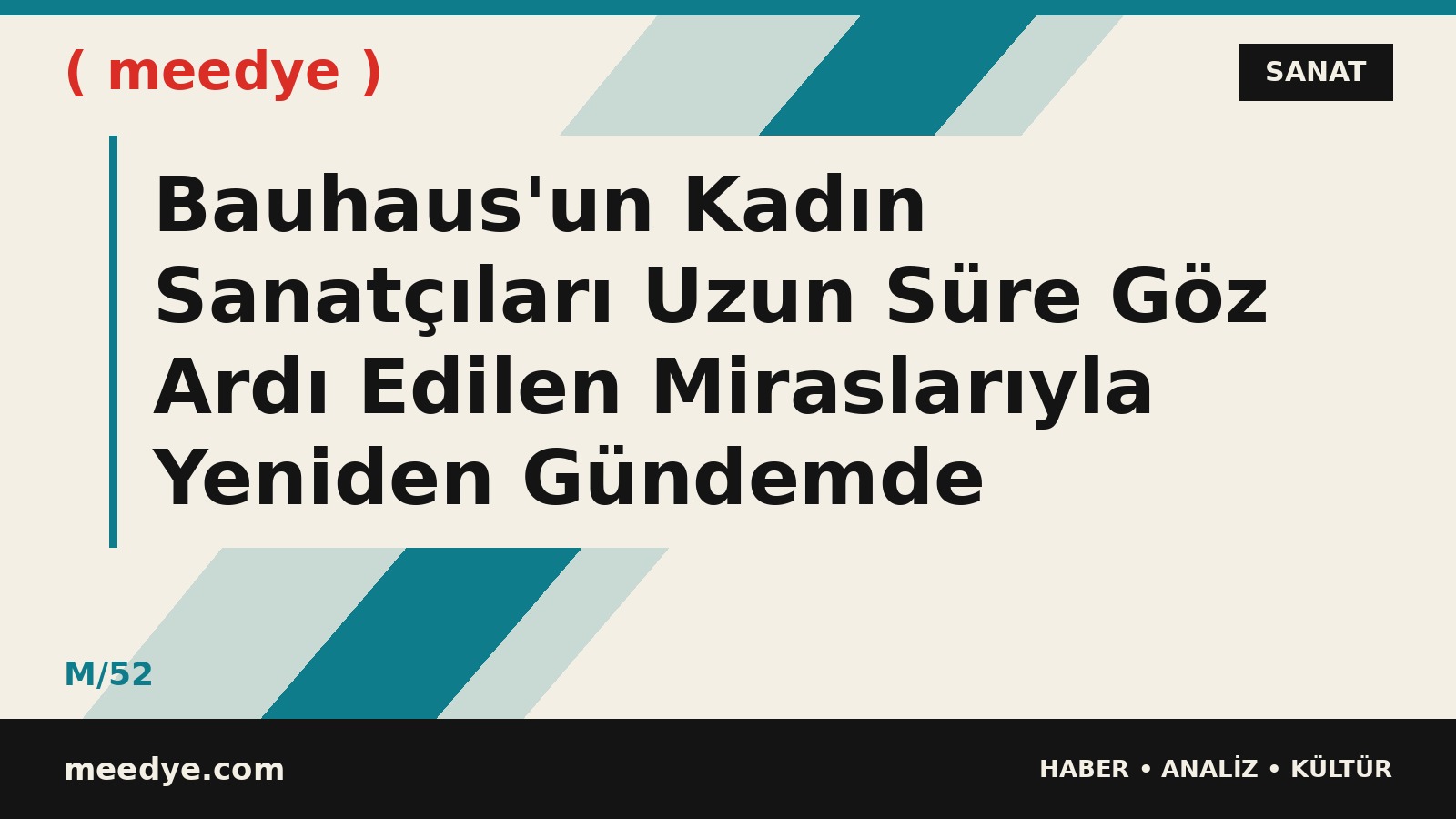 Bauhaus'un Kadın Sanatçıları Uzun Süre Göz Ardı Edilen Miraslarıyla Yeniden Gündemde — Meedye editoryal görseli