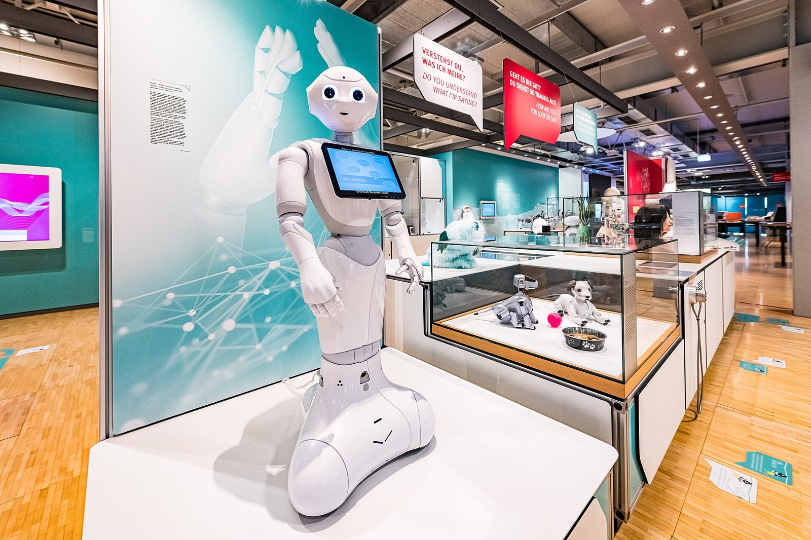Arşiv fotoğrafı: Paderborn'daki Heinz Nixdorf MuseumsForum'da yer alan Yapay Zekâ (YZ) ve Robotik sergi alanından bir görünüm.