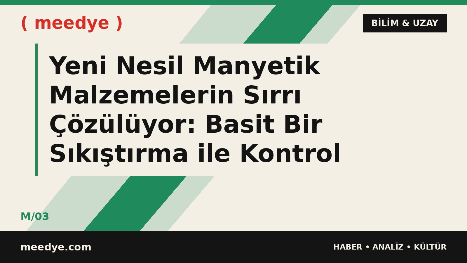 Yeni Nesil Manyetik Malzemelerin Sırrı Çözülüyor: Basit Bir Sıkıştırma ile Kontrol — Meedye editoryal görseli
