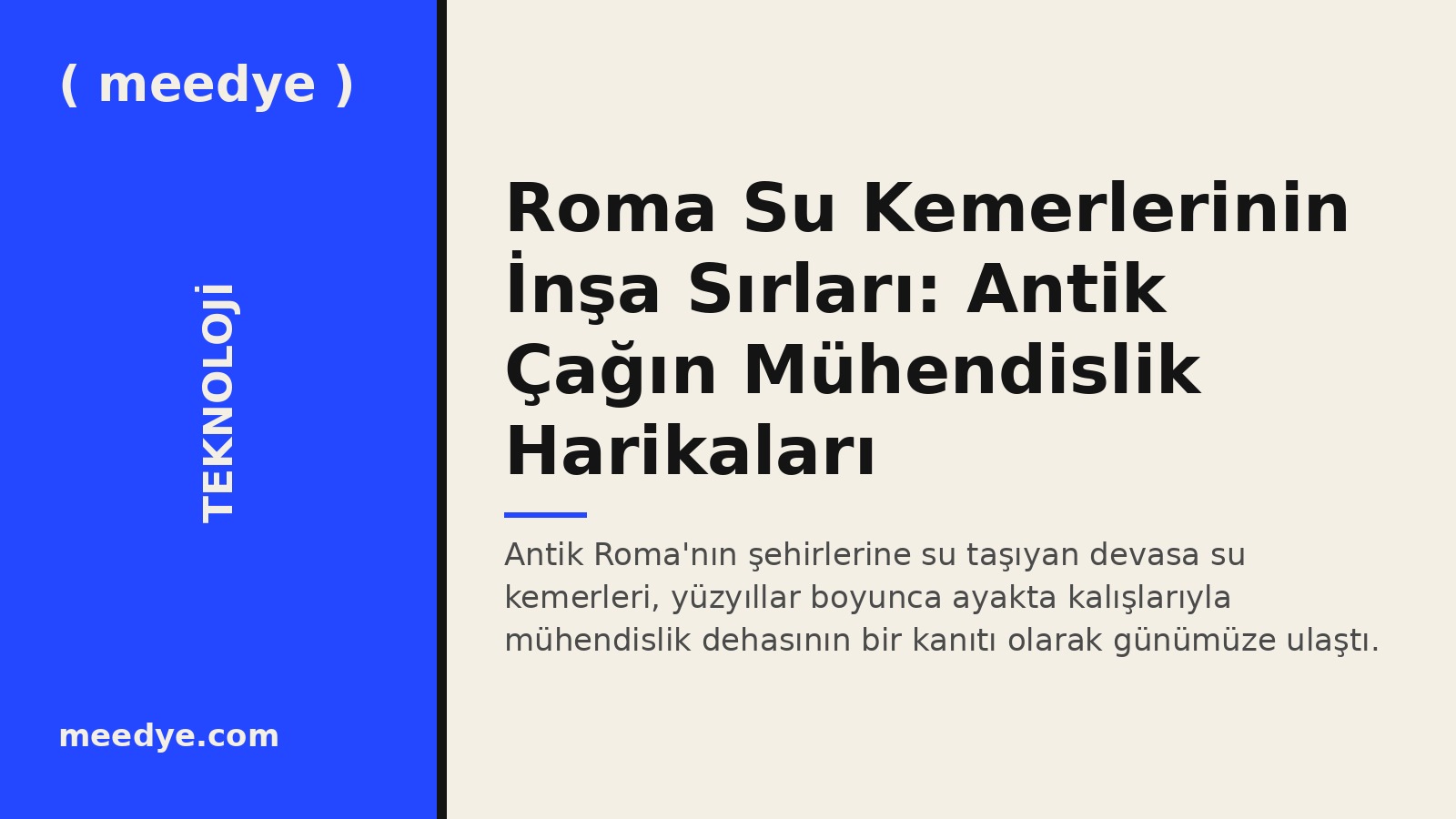Roma Su Kemerlerinin İnşa Sırları: Antik Çağın Mühendislik Harikaları — Meedye editoryal görseli