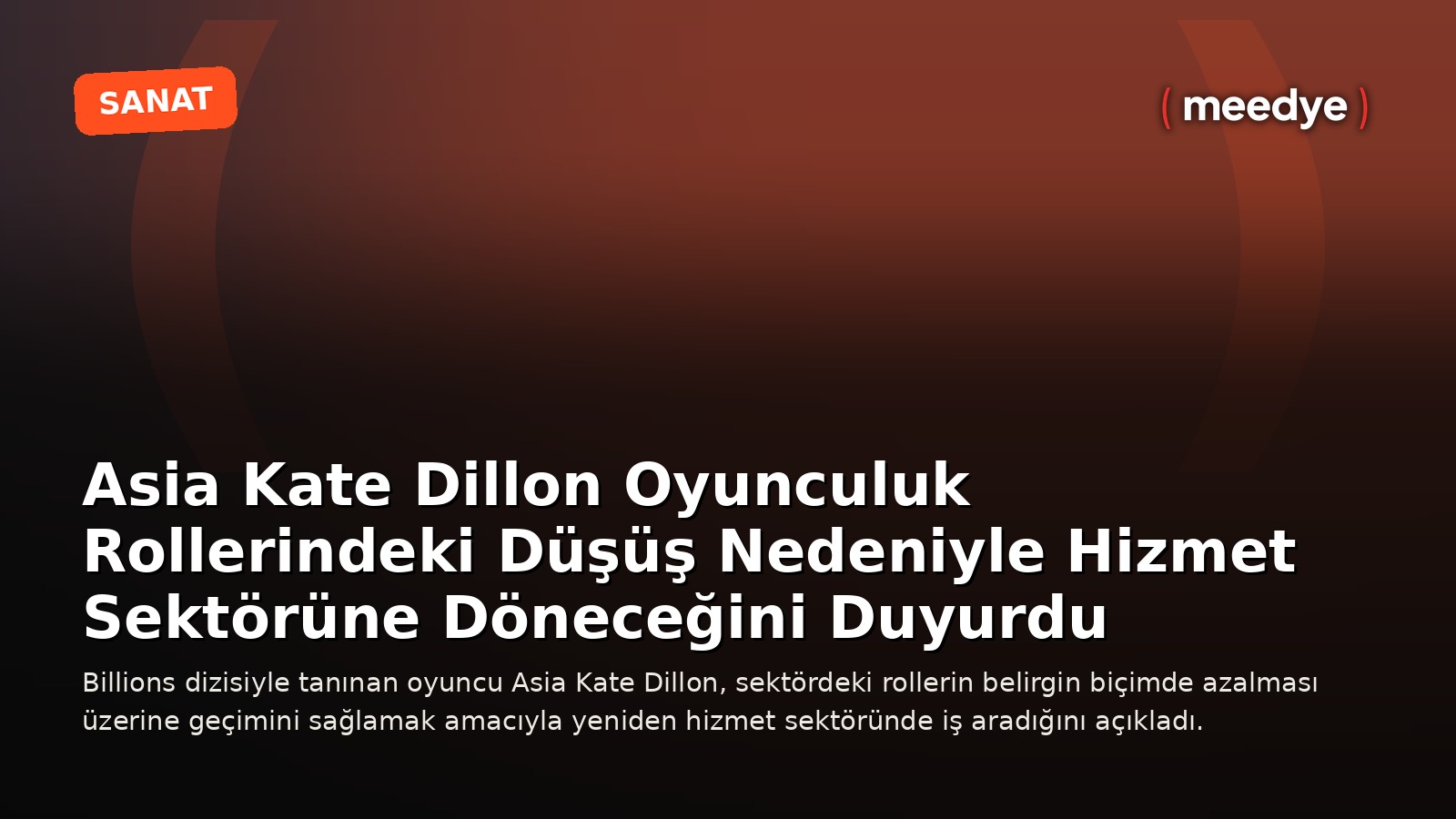 Asia Kate Dillon Oyunculuk Rollerindeki Düşüş Nedeniyle Hizmet Sektörüne Döneceğini Duyurdu — Meedye editoryal görseli