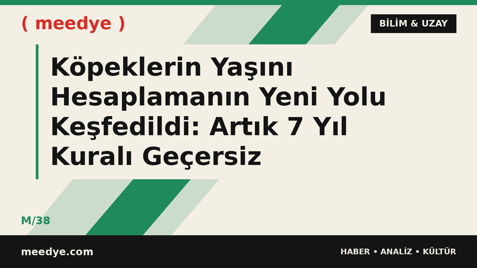 Köpeklerin Yaşını Hesaplamanın Yeni Yolu Keşfedildi: Artık 7 Yıl Kuralı Geçersiz — Meedye editoryal görseli