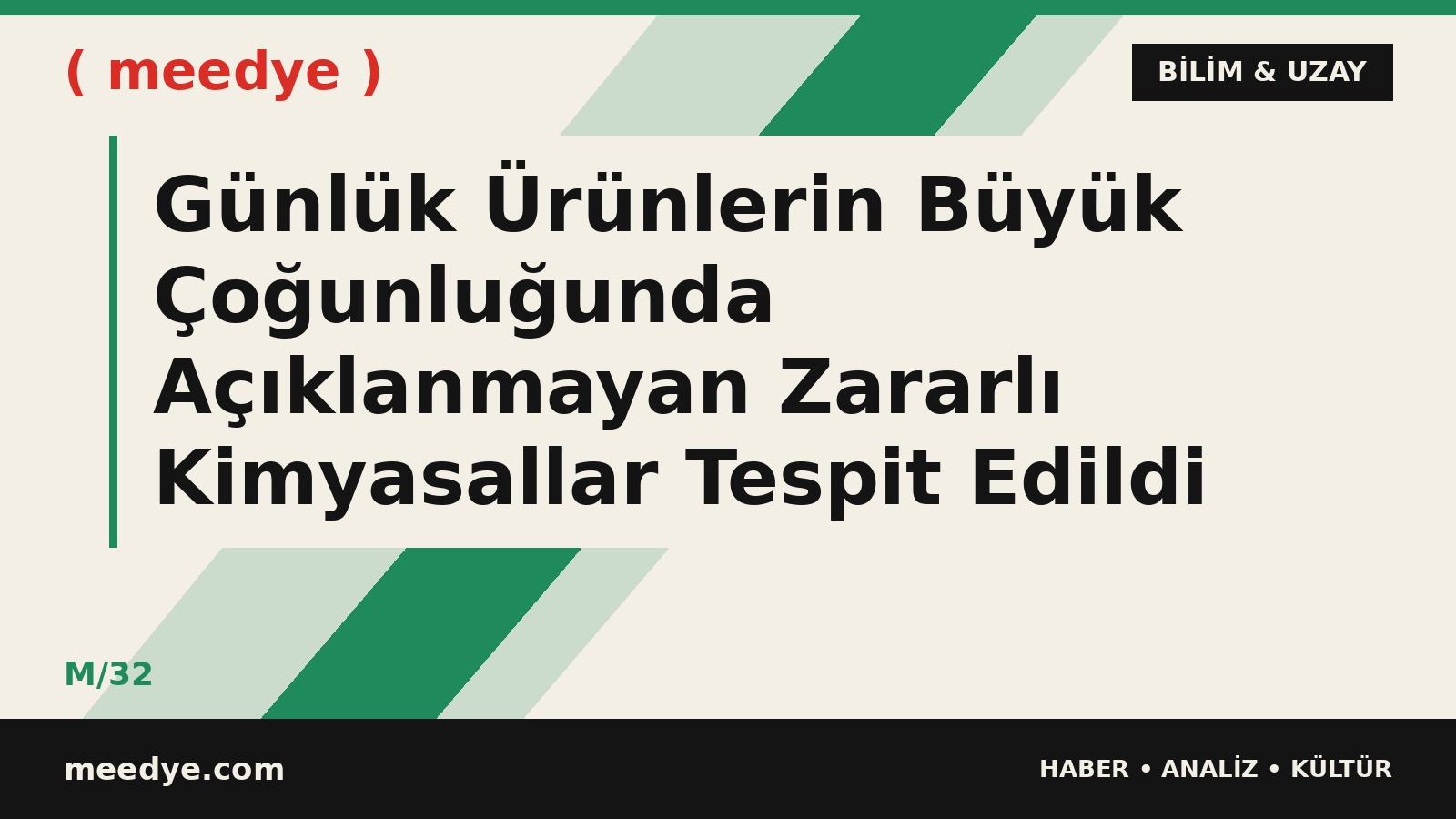 Günlük Ürünlerin Büyük Çoğunluğunda Açıklanmayan Zararlı Kimyasallar Tespit Edildi — Meedye editoryal görseli