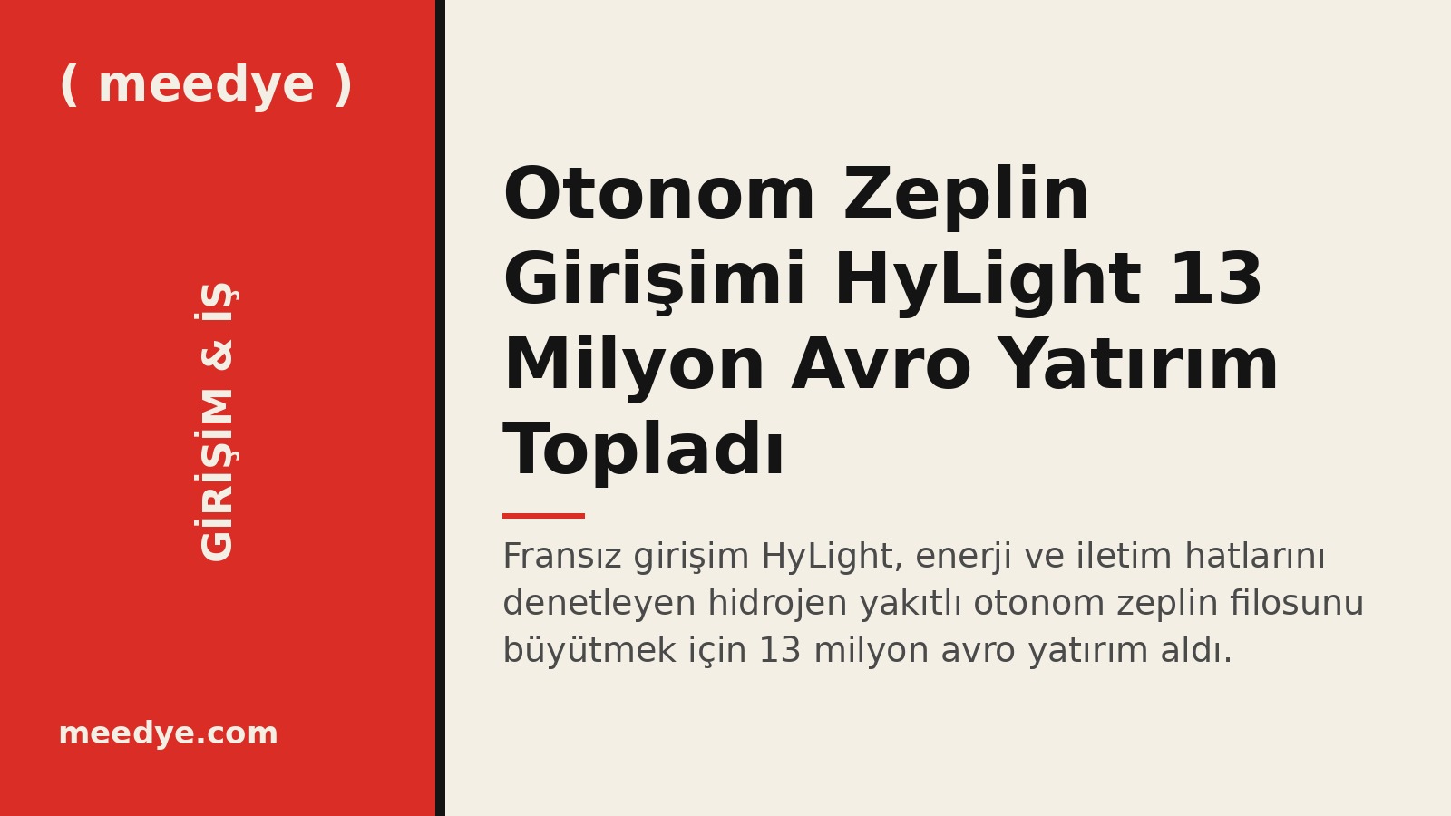 Otonom Zeplin Girişimi HyLight 13 Milyon Avro Yatırım Topladı — Meedye editoryal görseli