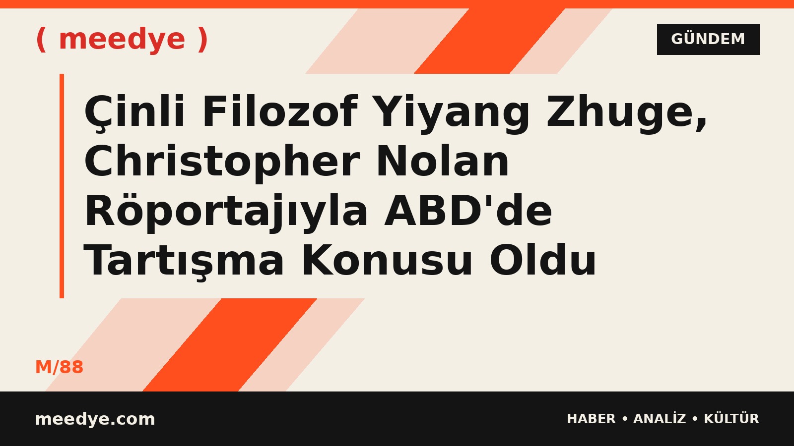 Çinli Filozof Yiyang Zhuge, Christopher Nolan Röportajıyla ABD'de Tartışma Konusu Oldu — Meedye editoryal görseli