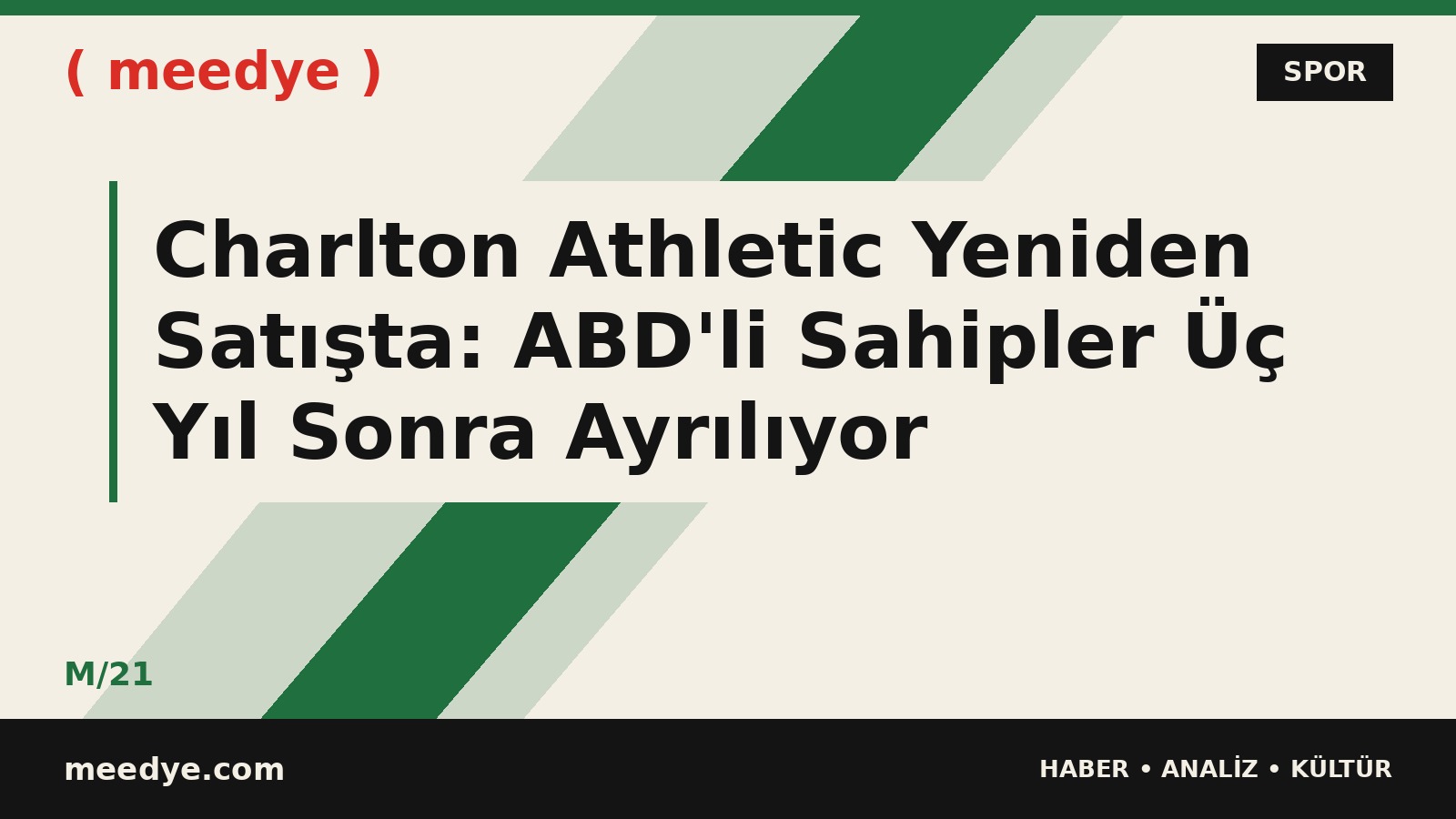 Charlton Athletic Yeniden Satışta: ABD'li Sahipler Üç Yıl Sonra Ayrılıyor — Meedye editoryal görseli