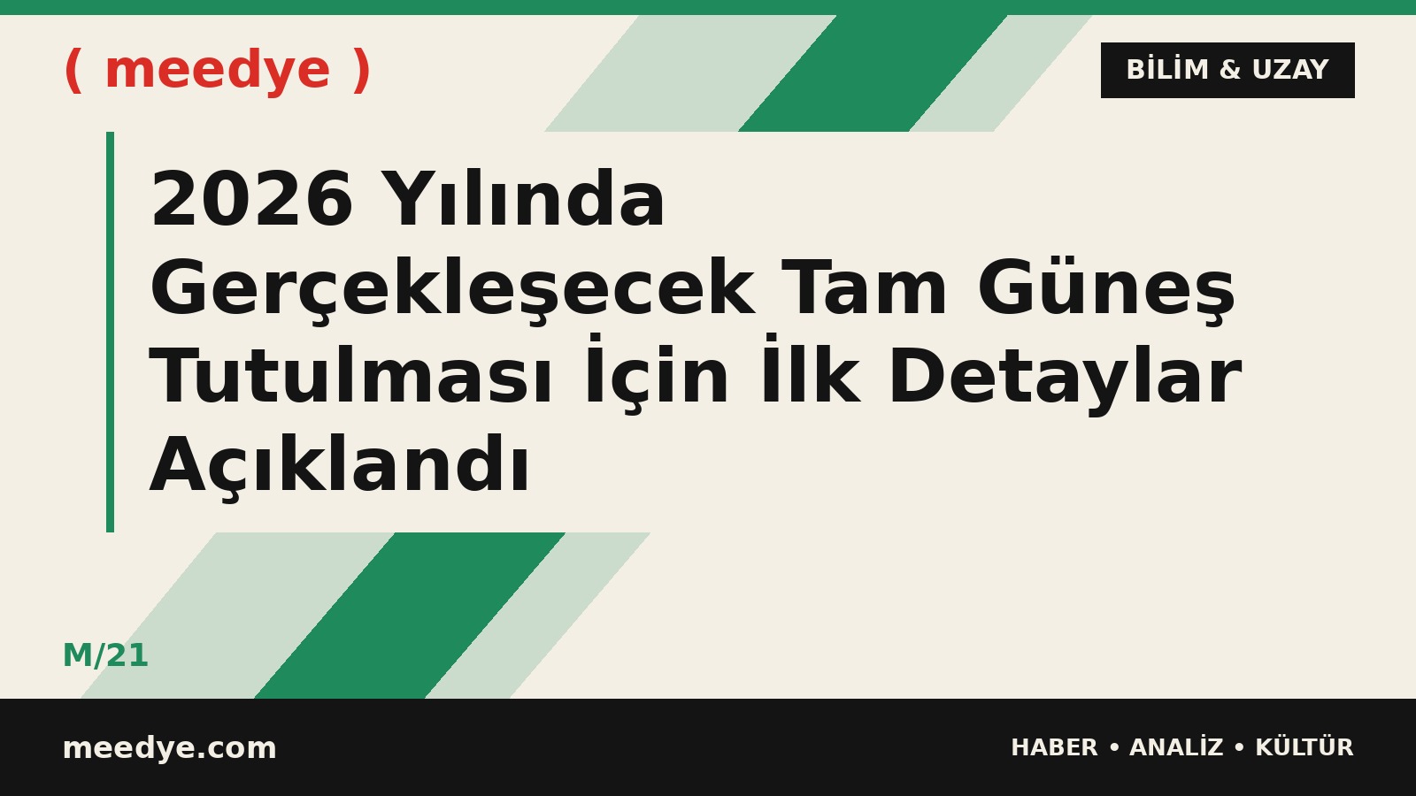 2026 Yılında Gerçekleşecek Tam Güneş Tutulması İçin İlk Detaylar Açıklandı — Meedye editoryal görseli