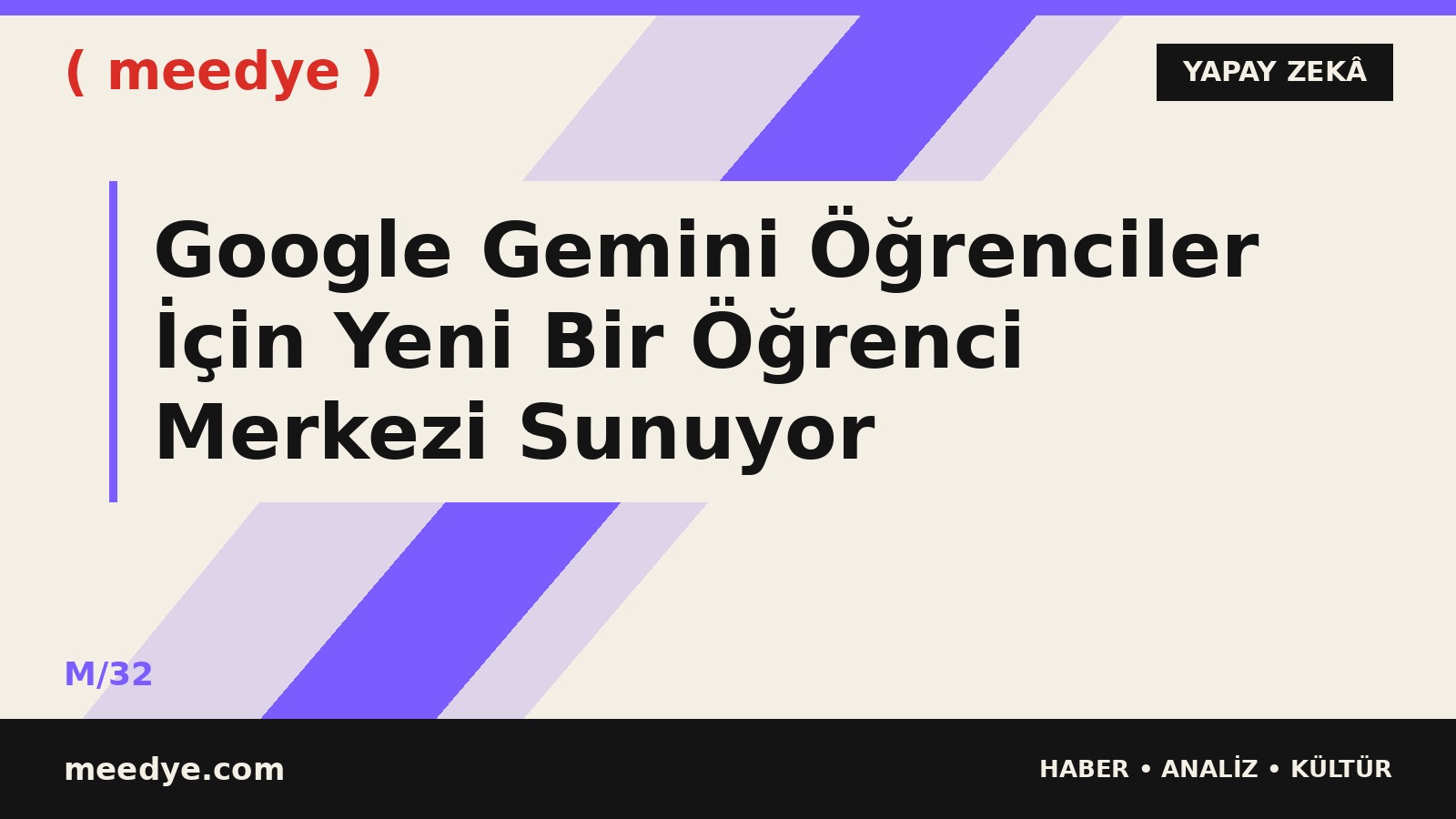 Google Gemini Öğrenciler İçin Yeni Bir Öğrenci Merkezi Sunuyor — Meedye editoryal görseli