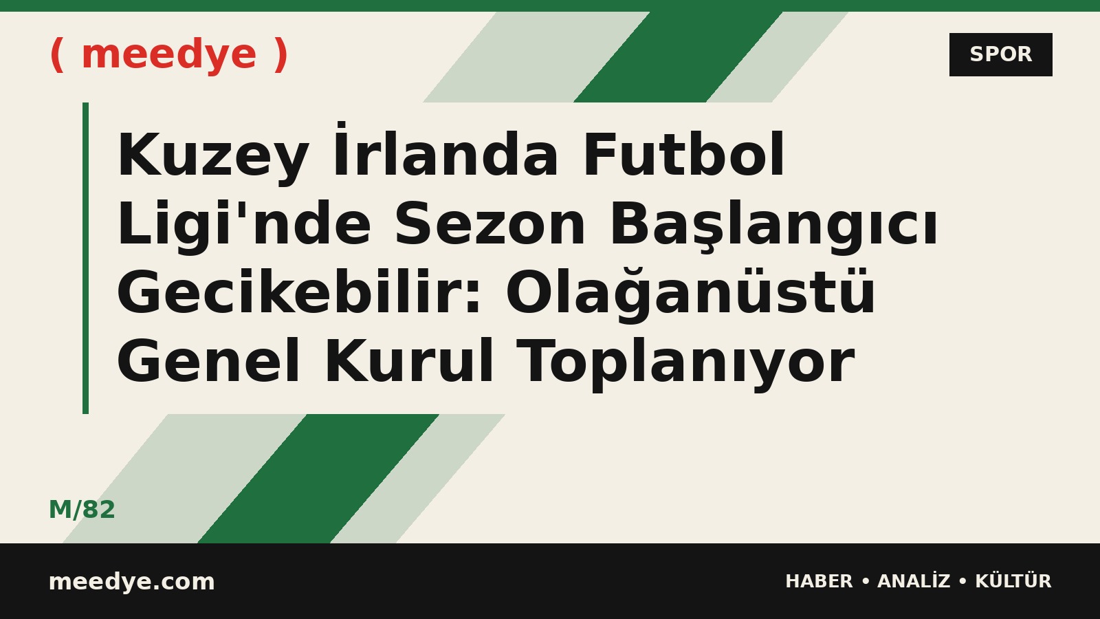 Kuzey İrlanda Futbol Ligi'nde Sezon Başlangıcı Gecikebilir: Olağanüstü Genel Kurul Toplanıyor — Meedye editoryal görseli