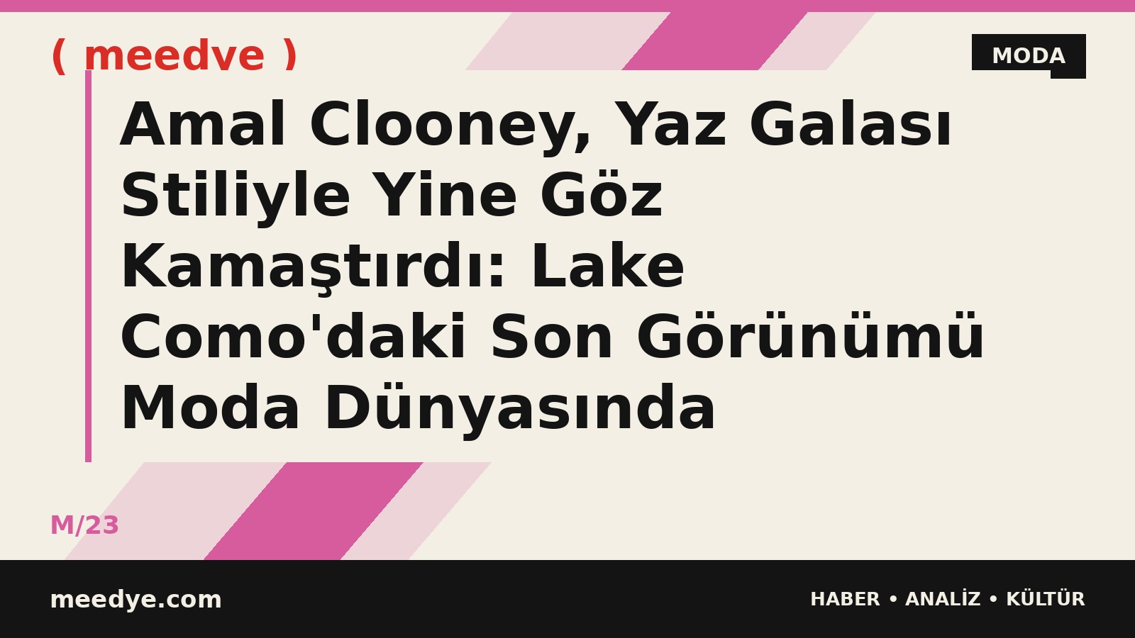 Amal Clooney, Yaz Galası Stiliyle Yine Göz Kamaştırdı: Lake Como'daki Son Görünümü Moda Dünyasında Konuşuluyor — Meedye editoryal görseli