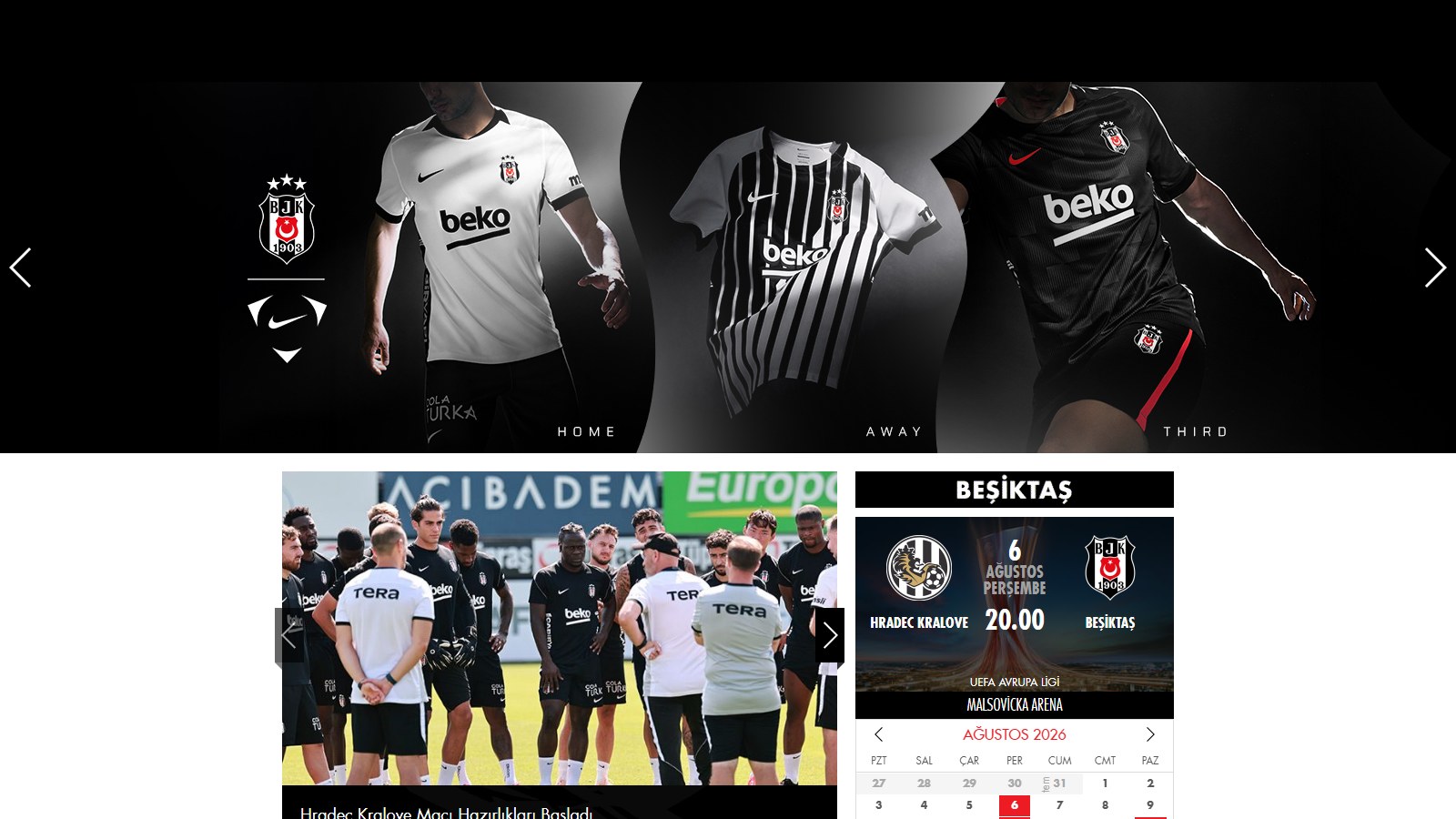 Beşiktaş, UEFA Avrupa Ligi Ön Eleme Turu İçin Hradec Kralove Maçı Hazırlıklarına Başladı — Meedye editoryal görseli