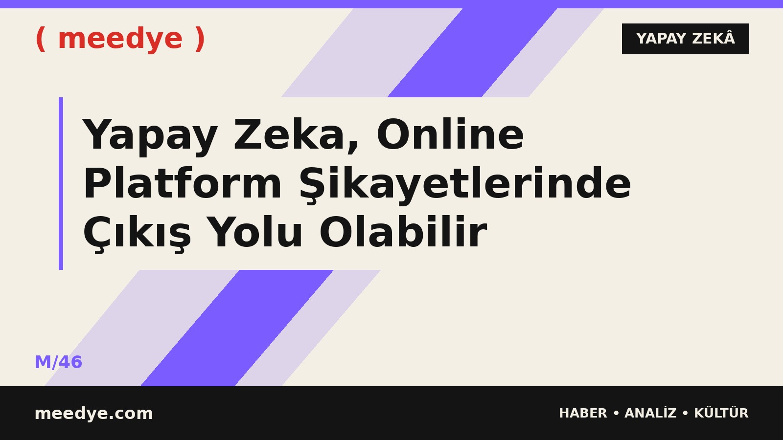 Yapay Zeka, Online Platform Şikayetlerinde Çıkış Yolu Olabilir — Meedye editoryal görseli