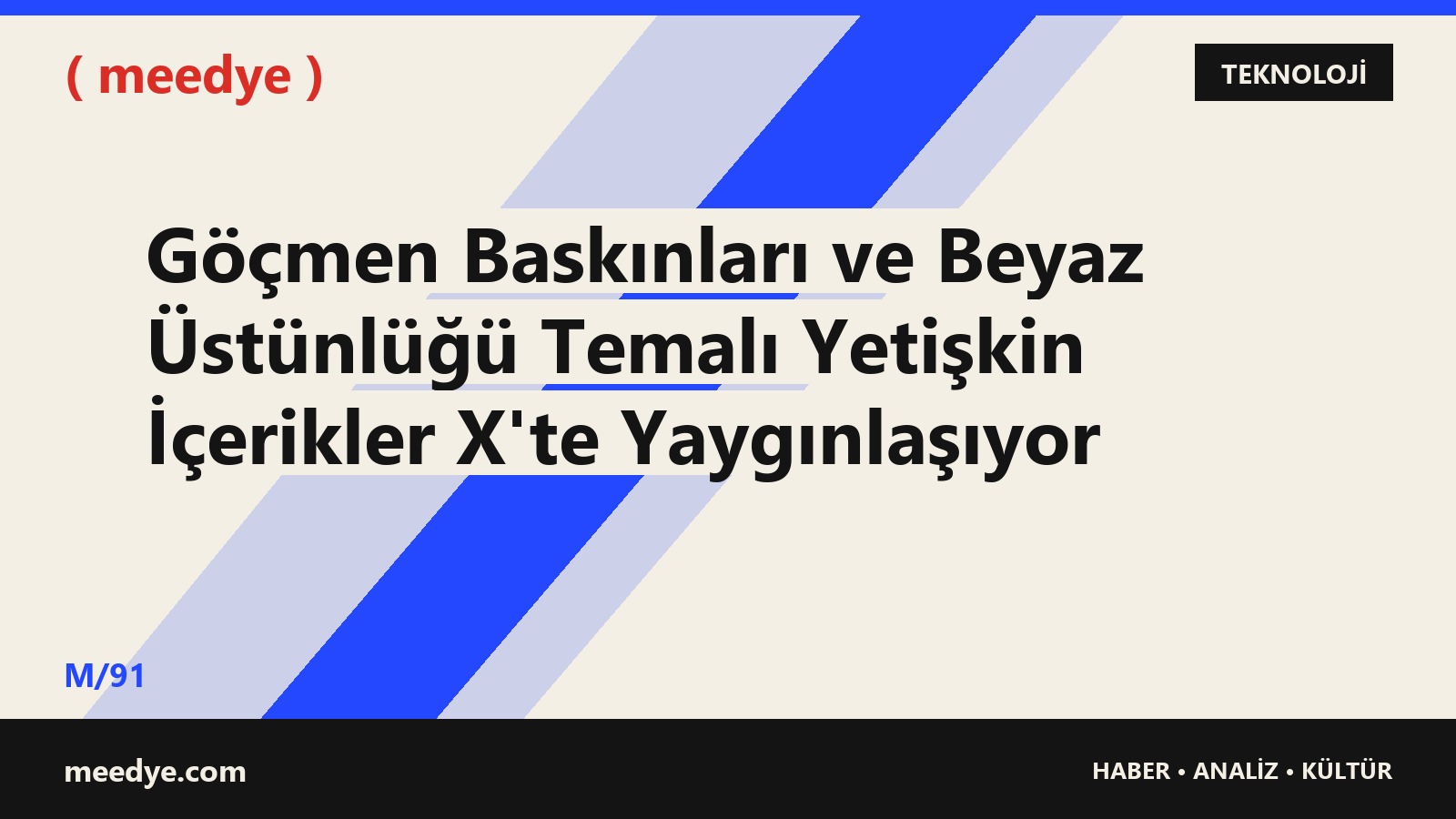 Göçmen Baskınları ve Beyaz Üstünlüğü Temalı Yetişkin İçerikler X'te Yaygınlaşıyor — Meedye editoryal görseli