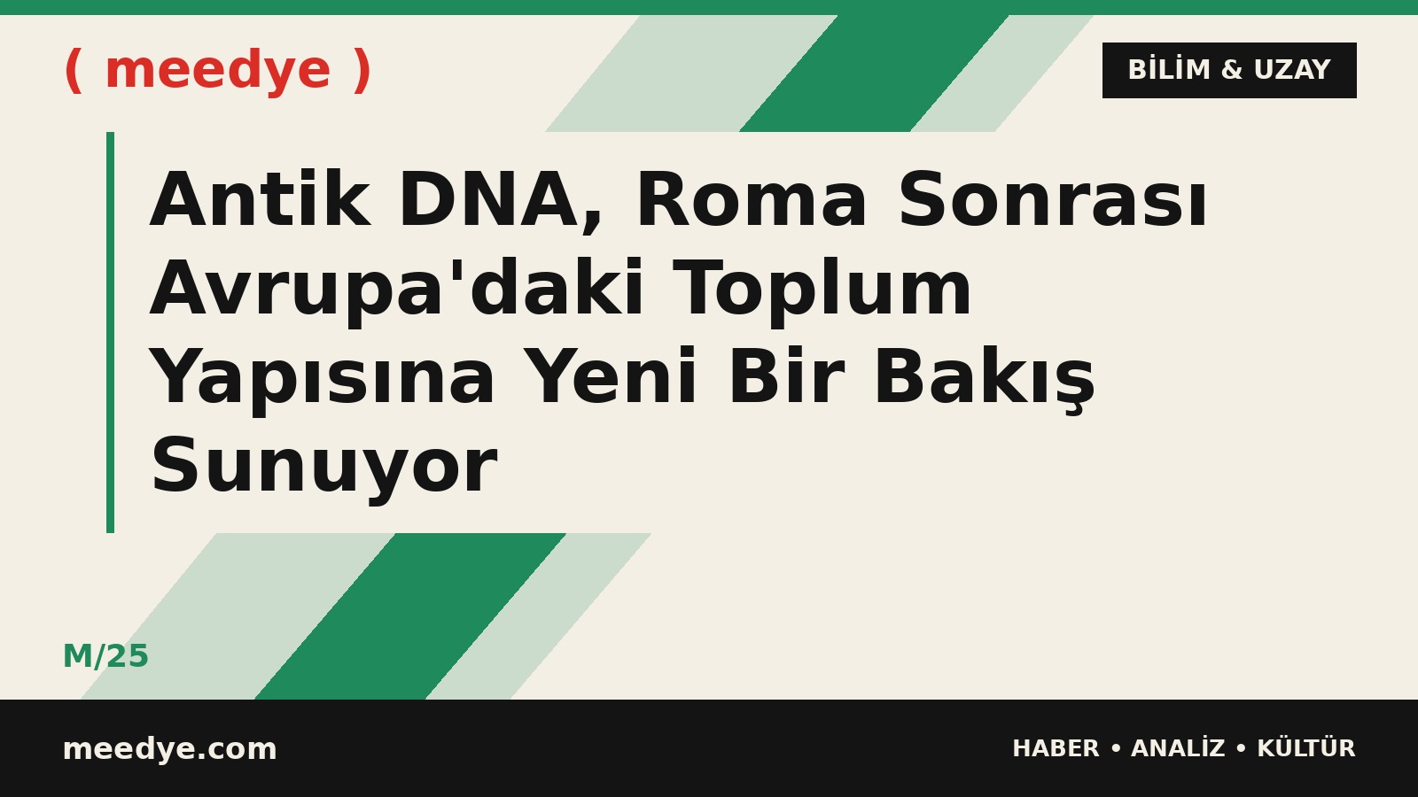 Antik DNA, Roma Sonrası Avrupa'daki Toplum Yapısına Yeni Bir Bakış Sunuyor — Meedye editoryal görseli