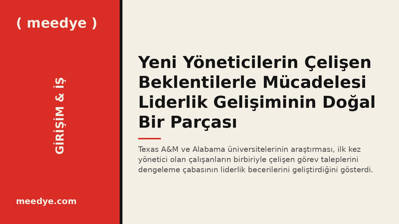 Yeni Yöneticilerin Çelişen Beklentilerle Mücadelesi Liderlik Gelişiminin Doğal Bir Parçası — Meedye editoryal görseli