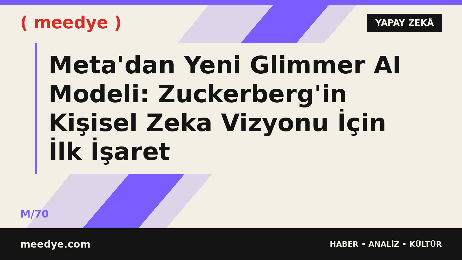 Meta'dan Yeni Glimmer AI Modeli: Zuckerberg'in Kişisel Zeka Vizyonu İçin İlk İşaret — Meedye editoryal görseli