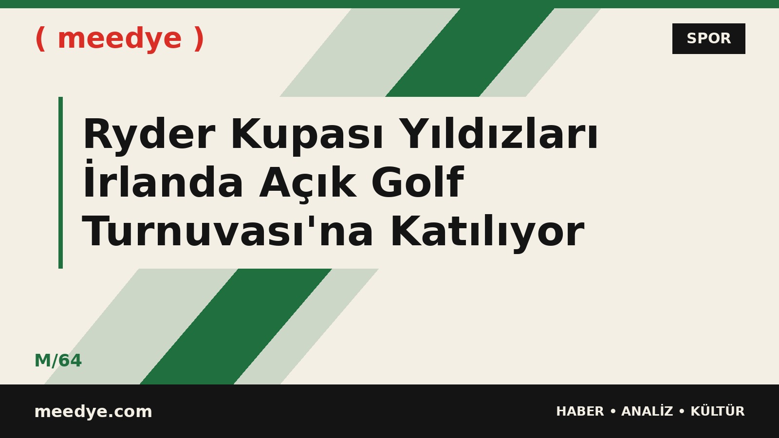 Ryder Kupası Yıldızları İrlanda Açık Golf Turnuvası'na Katılıyor — Meedye editoryal görseli