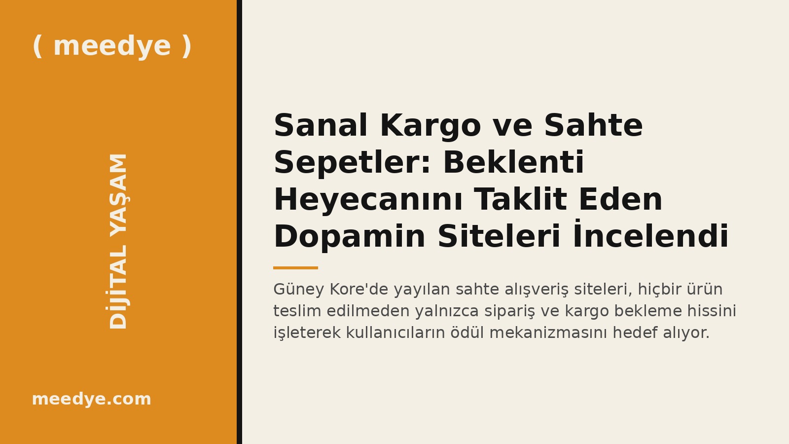 Sanal Kargo ve Sahte Sepetler: Beklenti Heyecanını Taklit Eden Dopamin Siteleri İncelendi — Meedye editoryal görseli