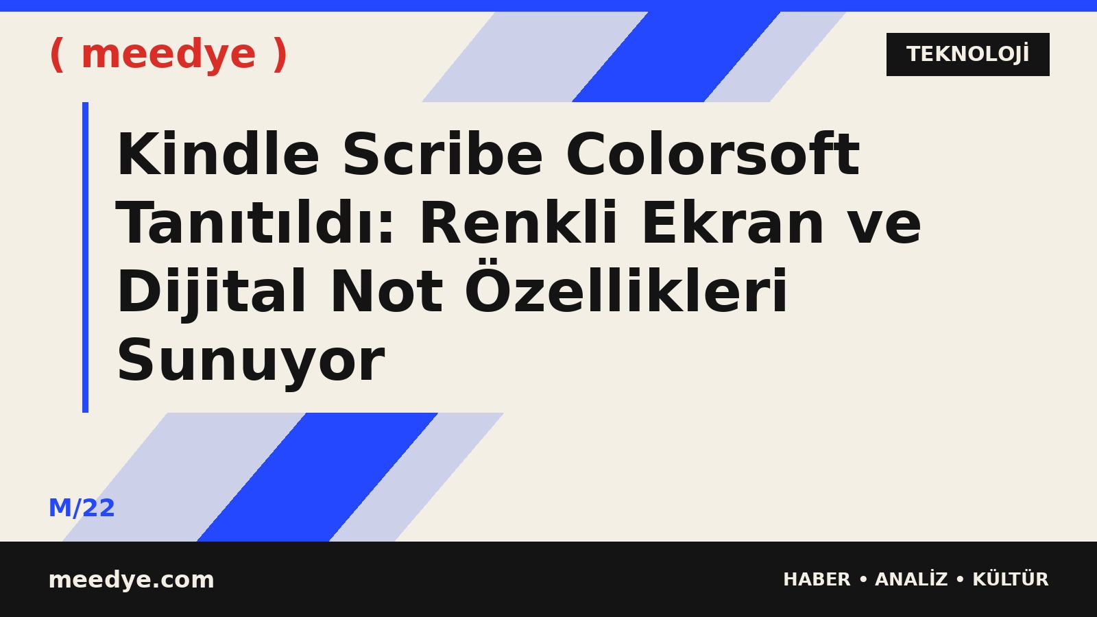 Kindle Scribe Colorsoft Tanıtıldı: Renkli Ekran ve Dijital Not Özellikleri Sunuyor — Meedye editoryal görseli