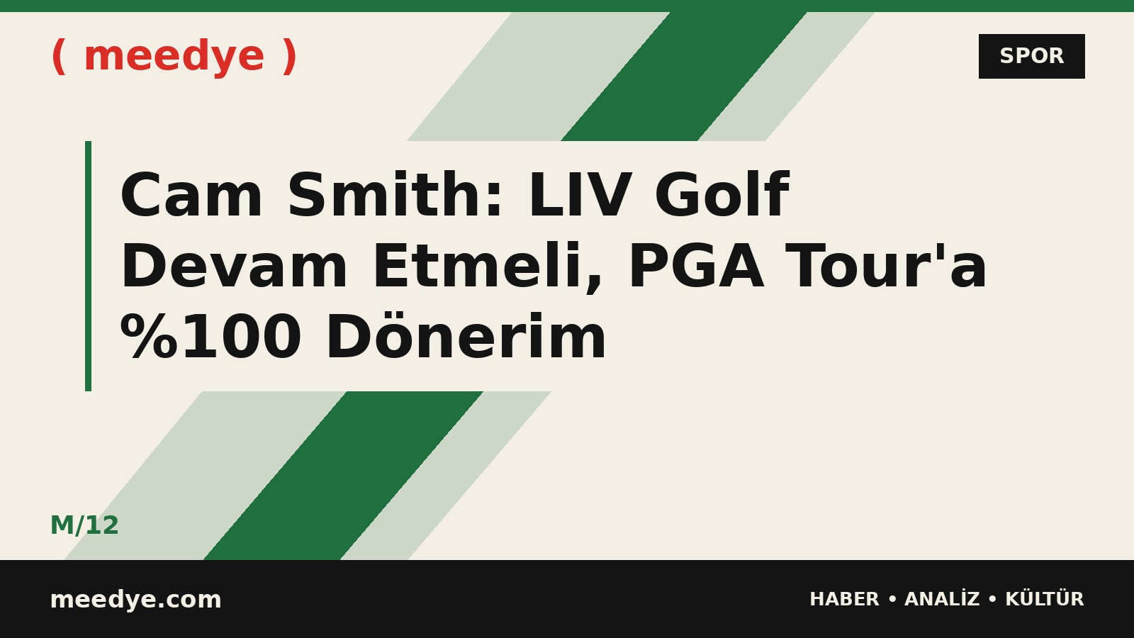 Cam Smith: LIV Golf Devam Etmeli, PGA Tour'a %100 Dönerim — Meedye editoryal görseli