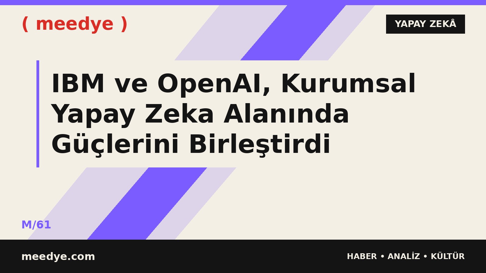 IBM ve OpenAI, Kurumsal Yapay Zeka Alanında Güçlerini Birleştirdi — Meedye editoryal görseli