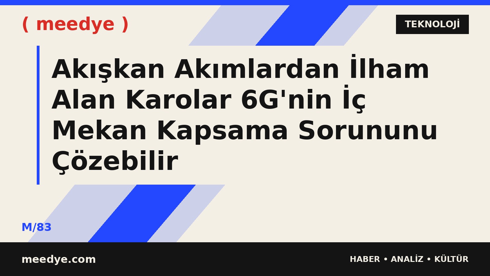 Akışkan Akımlardan İlham Alan Karolar 6G'nin İç Mekan Kapsama Sorununu Çözebilir — Meedye editoryal görseli