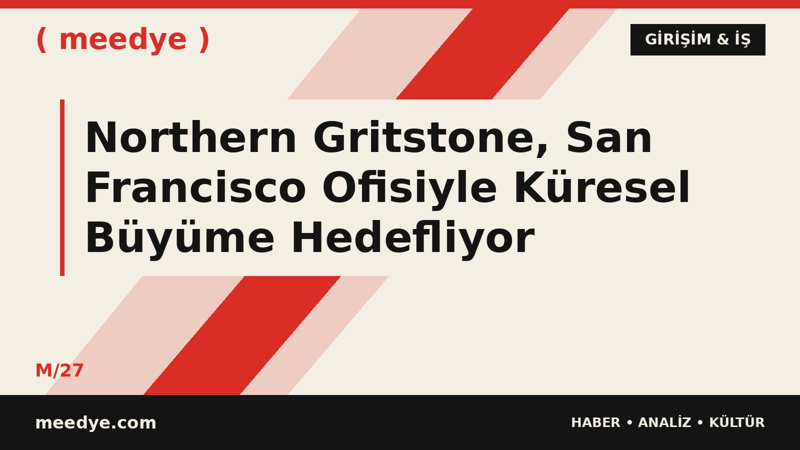 Northern Gritstone, San Francisco Ofisiyle Küresel Büyüme Hedefliyor — Meedye editoryal görseli