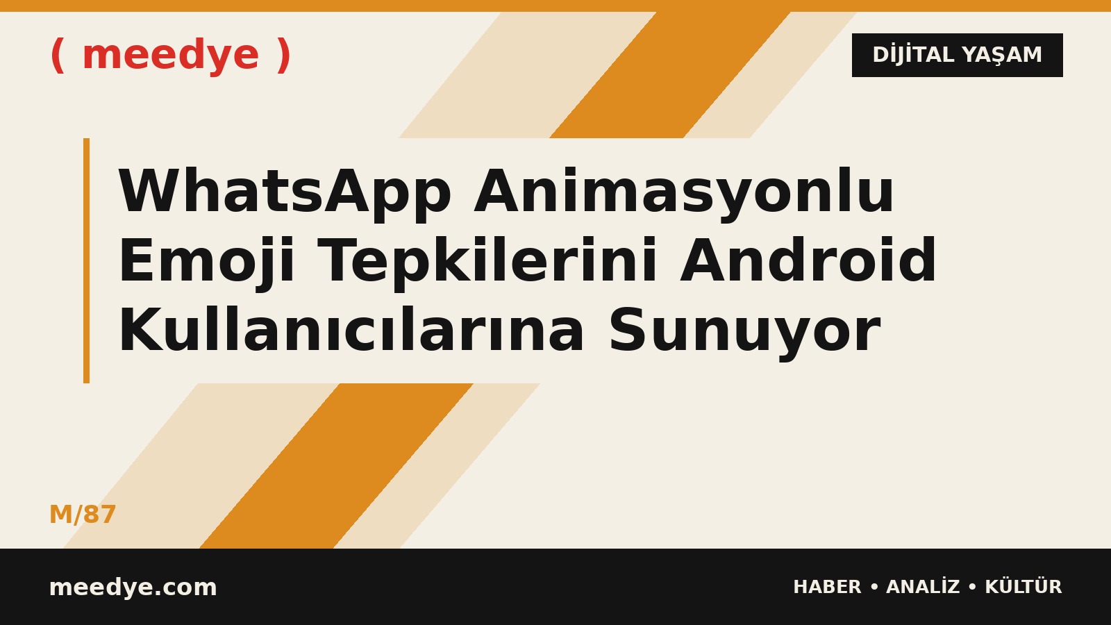 WhatsApp Animasyonlu Emoji Tepkilerini Android Kullanıcılarına Sunuyor — Meedye editoryal görseli