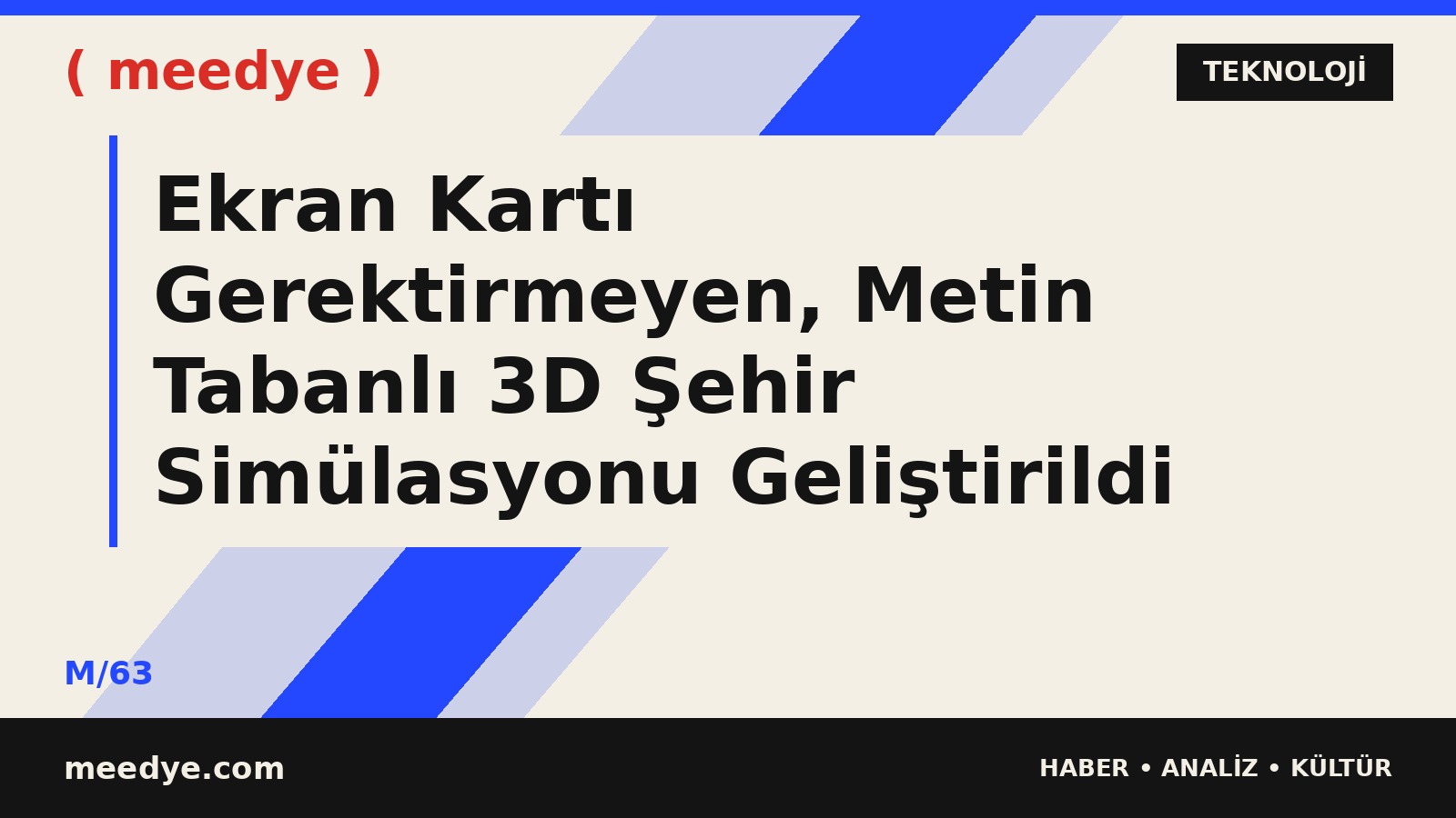 Ekran Kartı Gerektirmeyen, Metin Tabanlı 3D Şehir Simülasyonu Geliştirildi — Meedye editoryal görseli