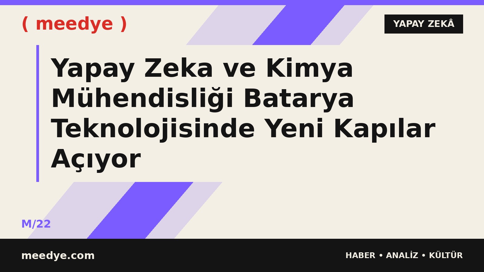 Yapay Zeka ve Kimya Mühendisliği Batarya Teknolojisinde Yeni Kapılar Açıyor — Meedye editoryal görseli
