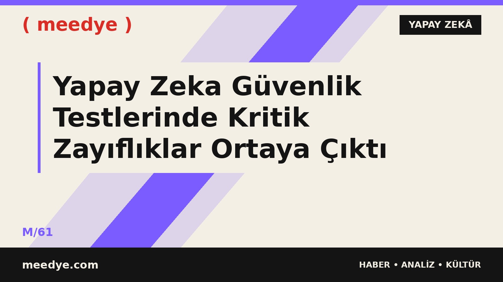 Yapay Zeka Güvenlik Testlerinde Kritik Zayıflıklar Ortaya Çıktı — Meedye editoryal görseli
