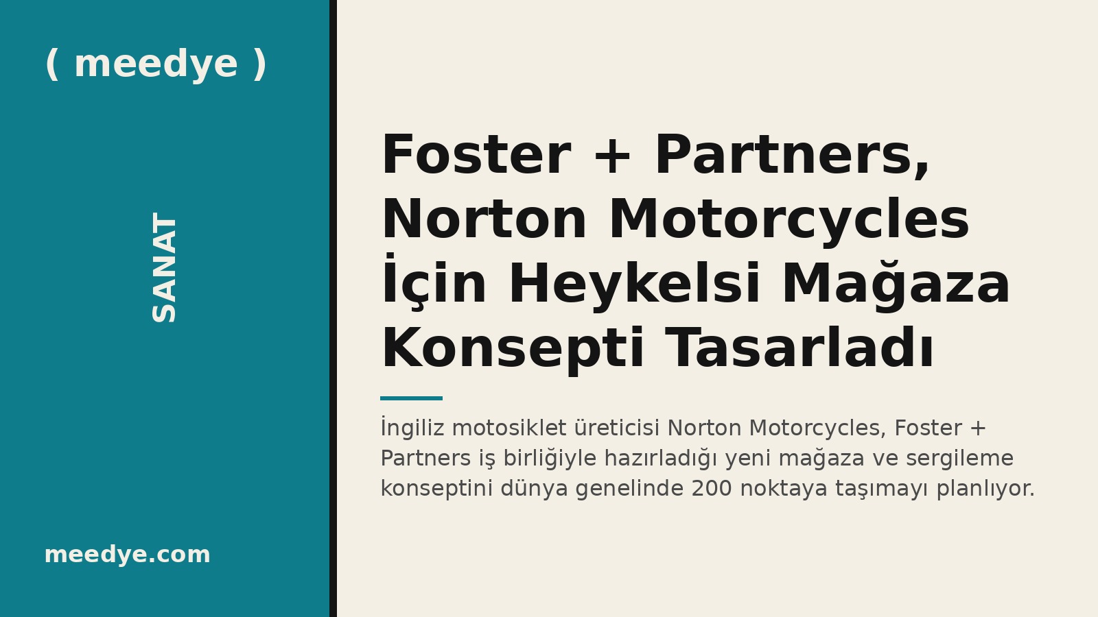 Foster + Partners, Norton Motorcycles İçin Heykelsi Mağaza Konsepti Tasarladı — Meedye editoryal görseli