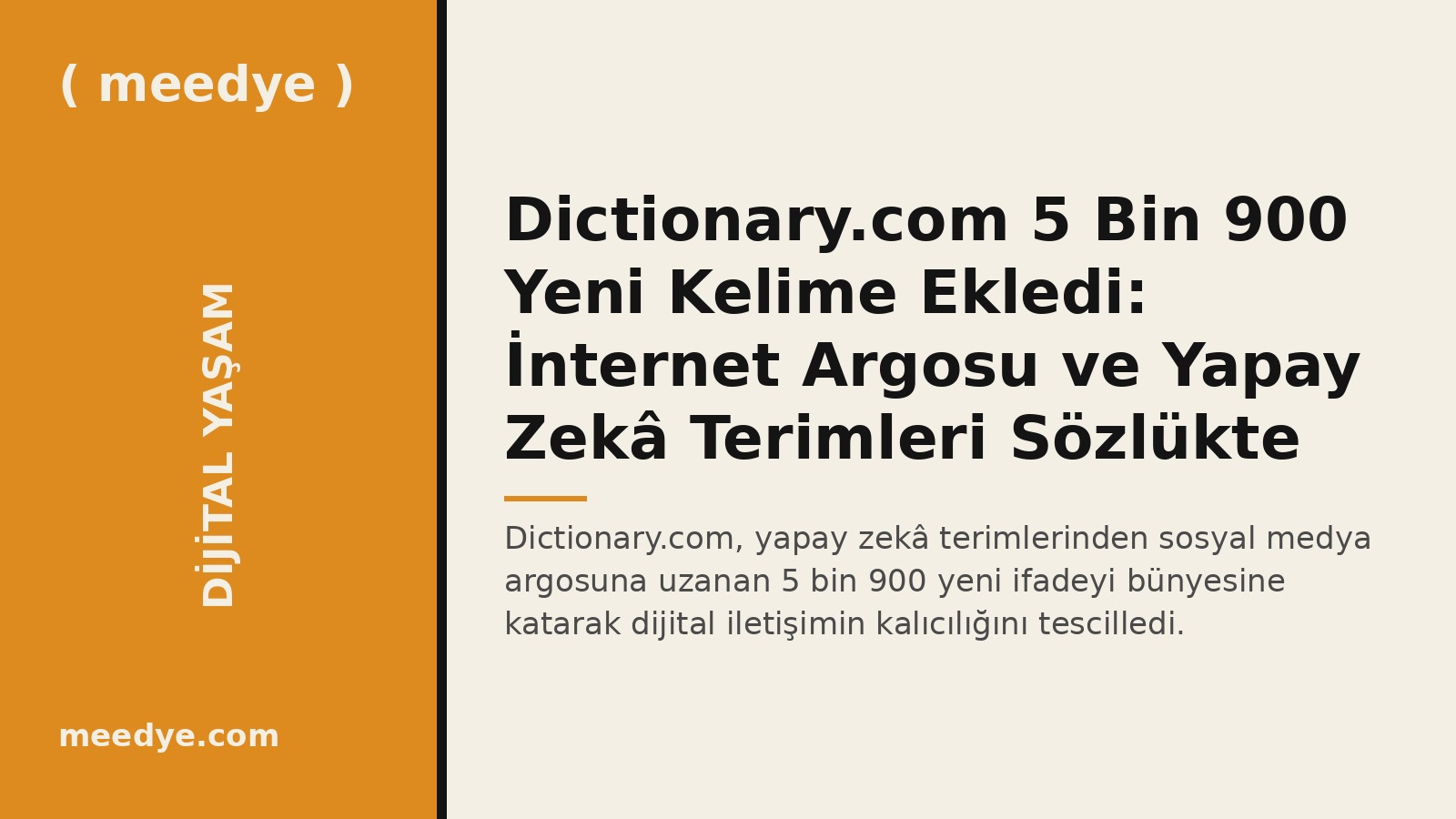 Dictionary.com 5 Bin 900 Yeni Kelime Ekledi: İnternet Argosu ve Yapay Zekâ Terimleri Sözlükte — Meedye editoryal görseli