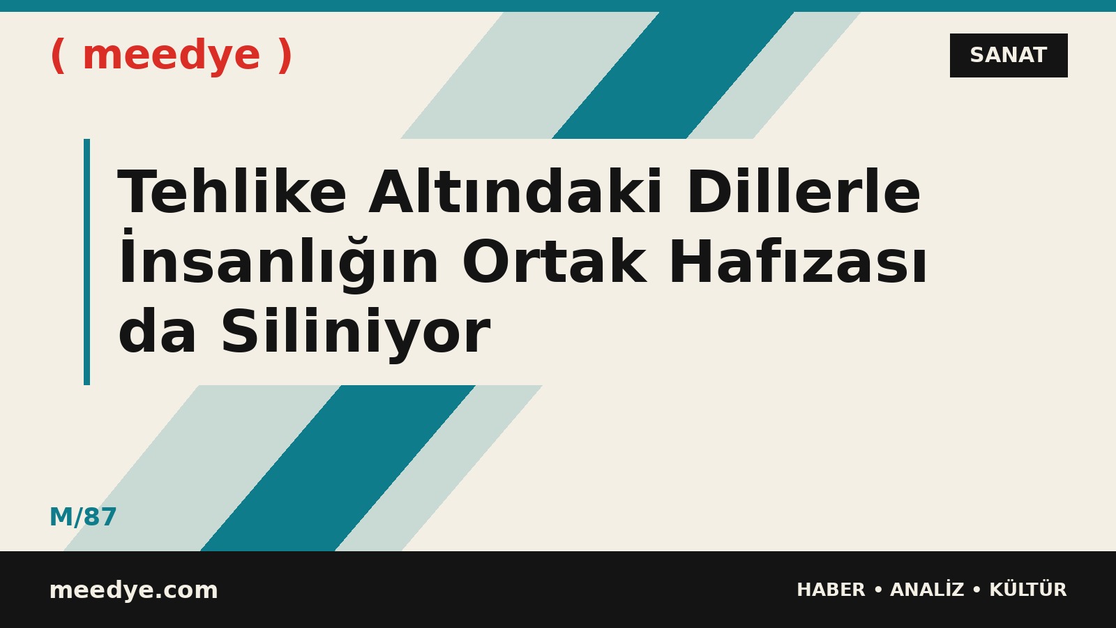 Tehlike Altındaki Dillerle İnsanlığın Ortak Hafızası da Siliniyor — Meedye editoryal görseli