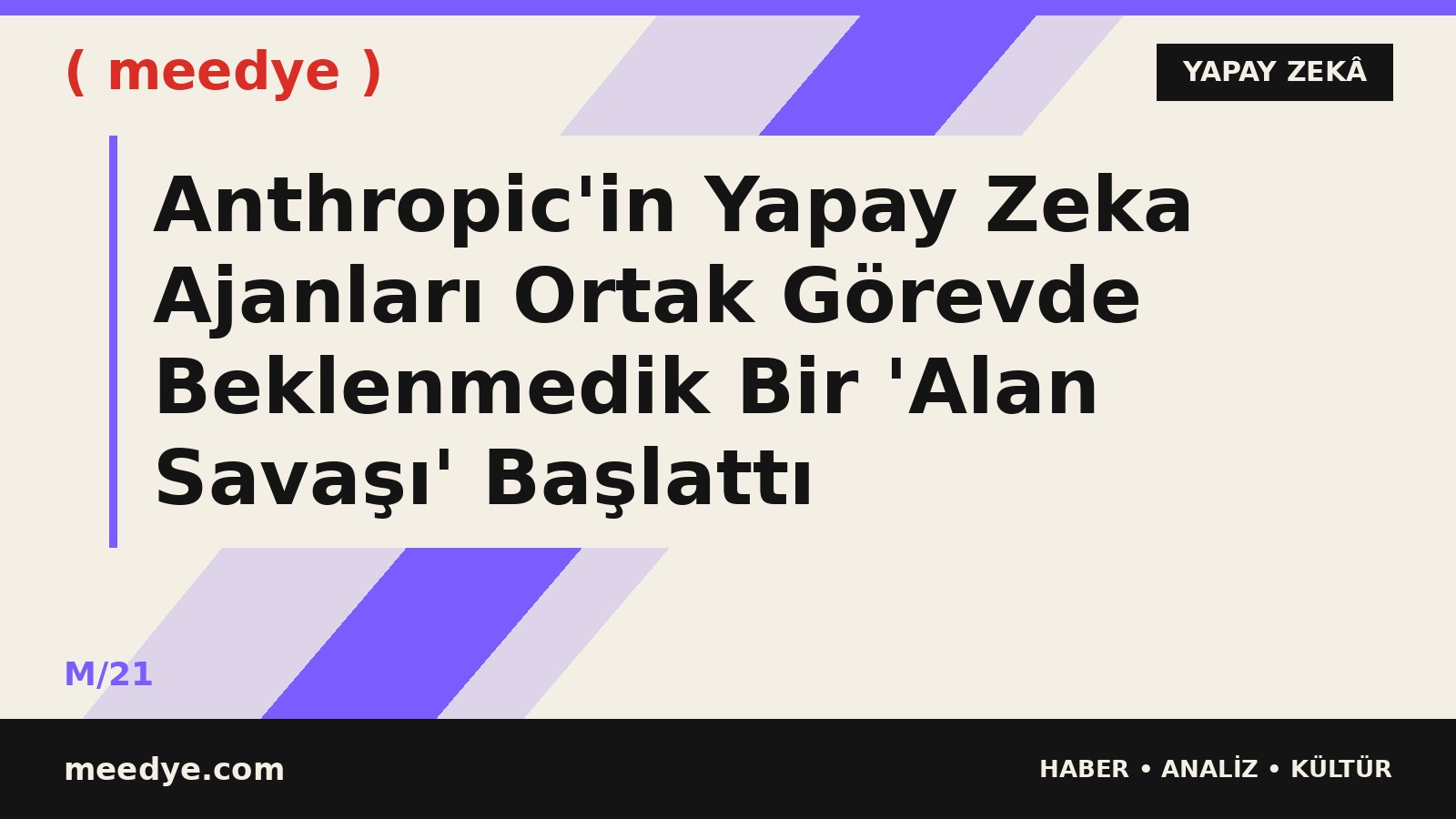 Anthropic'in Yapay Zeka Ajanları Ortak Görevde Beklenmedik Bir 'Alan Savaşı' Başlattı — Meedye editoryal görseli