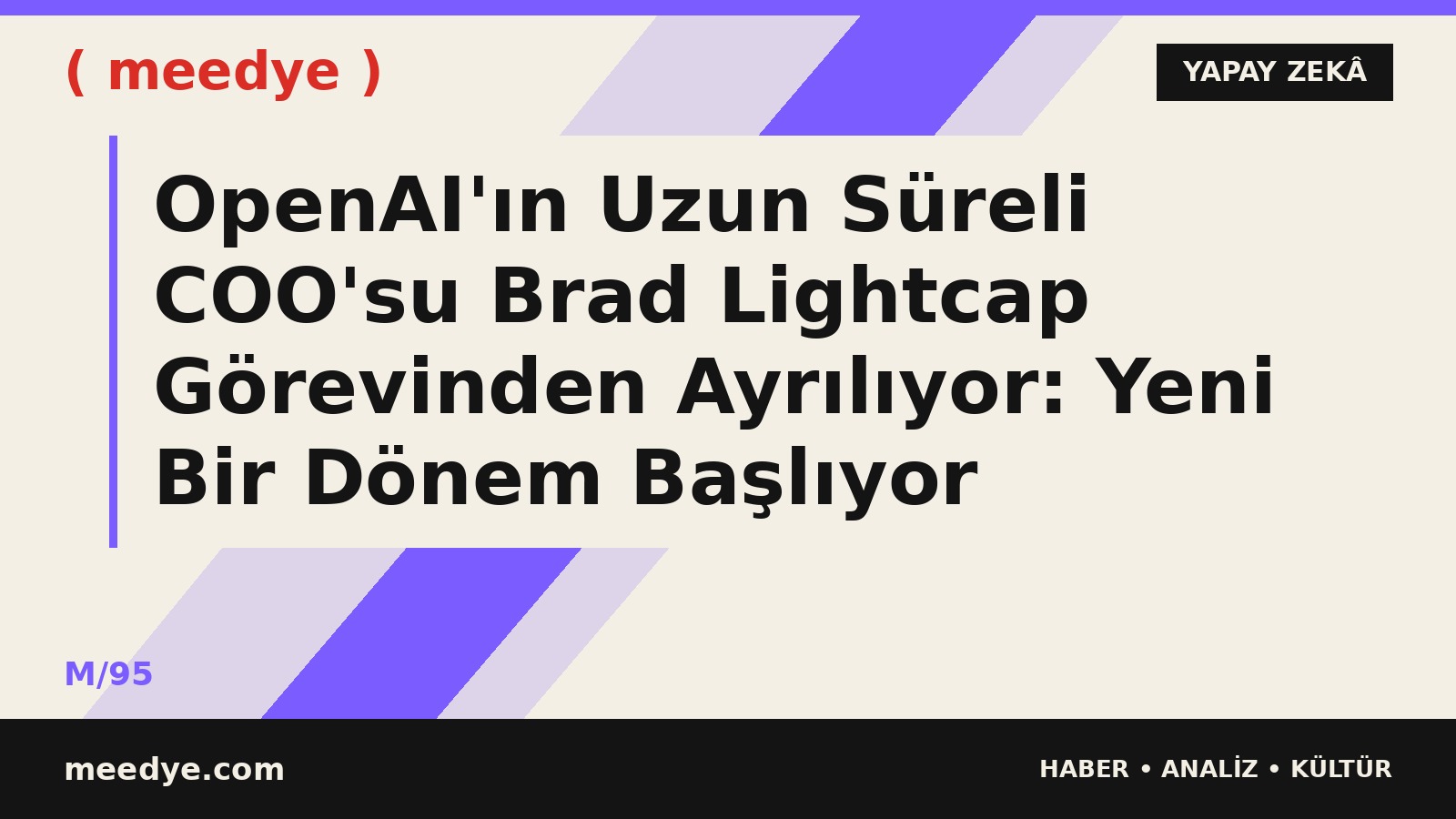 OpenAI'ın Uzun Süreli COO'su Brad Lightcap Görevinden Ayrılıyor: Yeni Bir Dönem Başlıyor — Meedye editoryal görseli