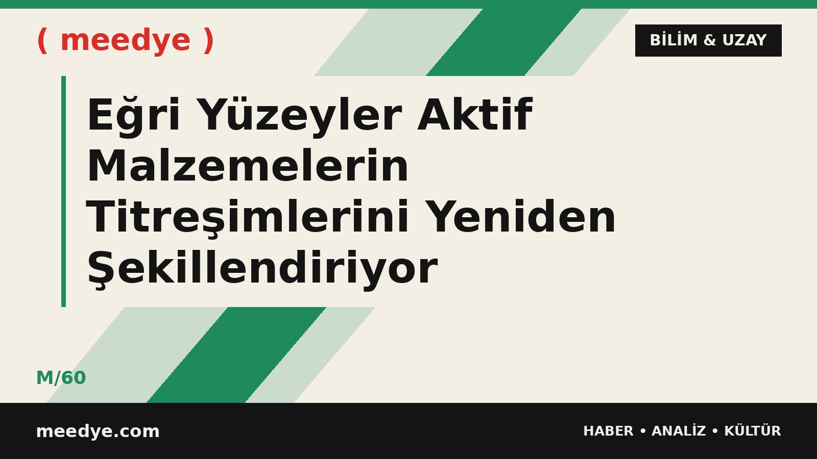 Eğri Yüzeyler Aktif Malzemelerin Titreşimlerini Yeniden Şekillendiriyor — Meedye editoryal görseli